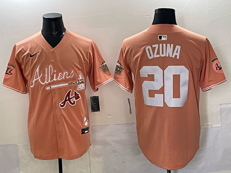 Men Atlanta Braves #20 Ozuna orange 2025 Nike MLB Jersey style 03